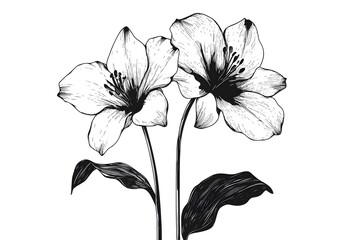 Fototapeta premium Set of Hand drawn watercolor illustration Red Apple Flowers. Vector, Isolated on white background. Element for design of invitations, flower, watercolor, blossom, cherry, pink, sakura, orchid, spring,