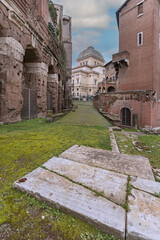 The Theatre of Marcellus’ ruins is an ancient open-air theatre, built in the closing years of the Roman Republic. It was inaugurated in 12 BC by Augustus. Rome, 2017