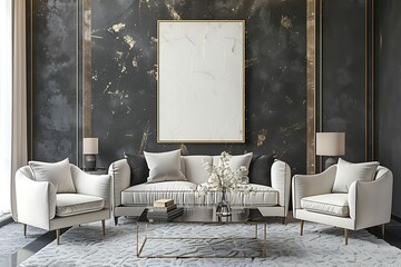 Minimalist Modern Living Room with Neutral Tones
