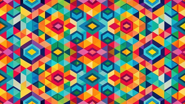 Colorful abstract geometric pattern background with seamless design, abstract, colorful, geometric, pattern, art, background