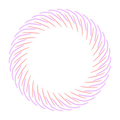 ピンクと紫のラインの円形フレーム