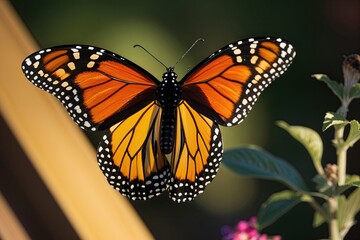Naklejka premium Radiant Monarch Butterflies Glowing in Sunlight