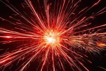 Fototapeta premium Dynamic Fiery Crimson Sparks with Radiant Glow Effect