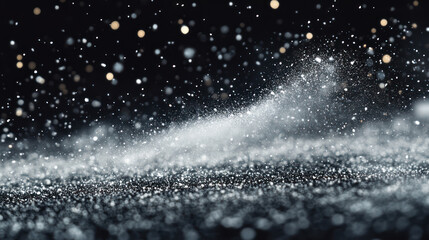 Obraz premium mesmerizing display of fine dust particles swirling in air, creating magical atmosphere