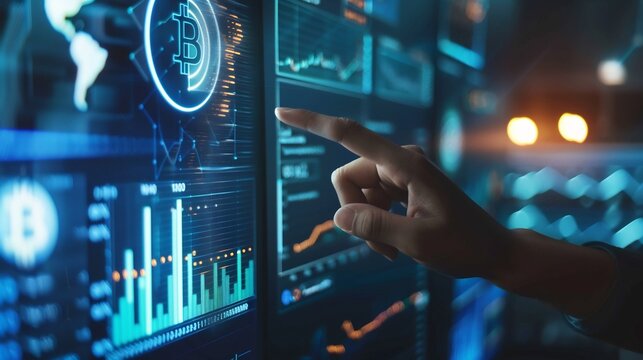 Futuristic interface for managing digital currency and financial transactions securely