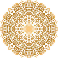 Gold Islamic mandala design element vector
