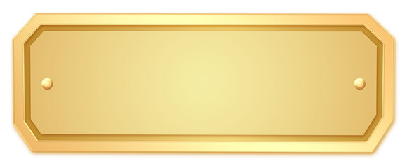 Gold Name Plate. Gold Plaque.