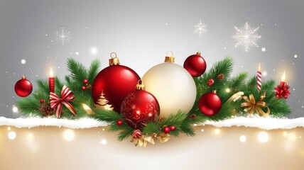 Holiday Season Blank Banner Mockup for Christmas

