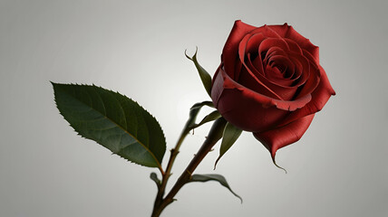 red rose with water drops