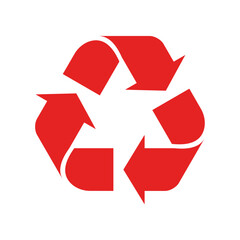 Recycle symbol for metal waste