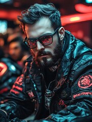 A person checking analytics data on multiple screens in a home office.