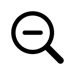 Magnifying glass with minus symbol