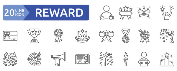 Reward icon set