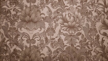 빈티지 패턴 벽지 올드한 감성이 느껴지는 세피아 톤의 꽃무늬 패턴 벽지