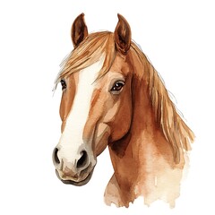 Obraz premium portrait of a horse watercolor illustration
