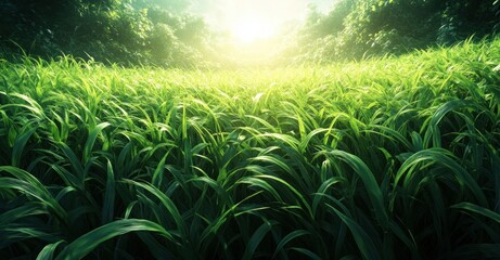 green grass texture well groomed turf vibrant field natural spring summer landscape