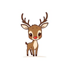 Fototapeta premium reindeer with red nose