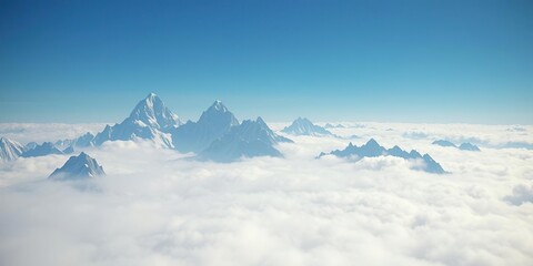 Obraz premium Towering peaks disappearing into the cloud cover , heavens, scenery, natural