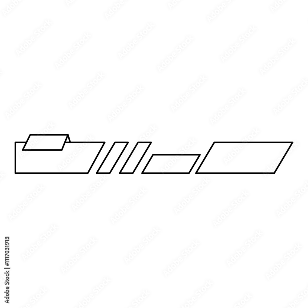 Wall mural minimalist footer element with a clean, linear design. features geometric shapes and diagonal accent