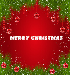 Merry Christmas background with decorations