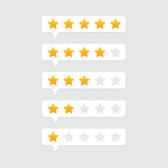 Five star rating customer product review, rate us Customer feedback concept
