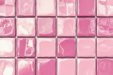 Seamless Glossy Pink Tile Texture for Background and Design Use