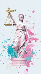 Obraz premium Justice in action the symbol of law artistic representation creative environment empowering perspective