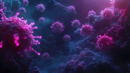 Fototapeta premium Virus structure concept illustration