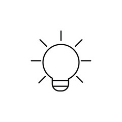 Light Bulb Icon Ideal for Ideas and Innovation Illustrations