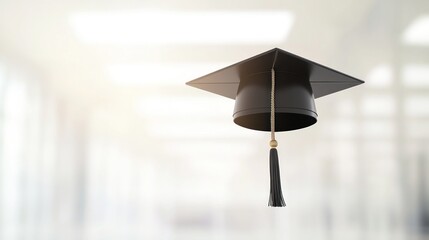 Graduation Cap in Blurred Background