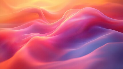 Obraz premium Abstract waves of vibrant colors creating a serene atmosphere.