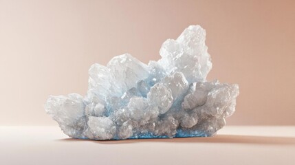 Observe glistening crystal cluster, a formation of quartz.  Beauty in natural formations.