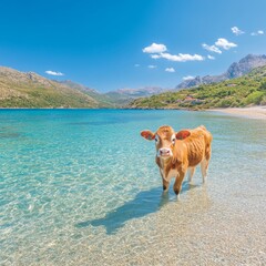 Calf on a Tropical Beach