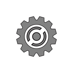 Cogwheel icon illustration flat