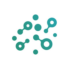 Neuron logo design template flat vector