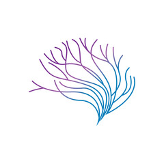 Neuron logo design template flat vector