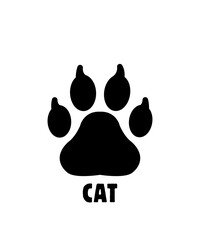 Cat footprint vector illustration