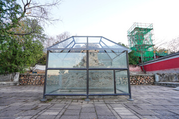 The Taihu Lake Stone Peak at Huachengge Site of Summer Palace in Beijing.