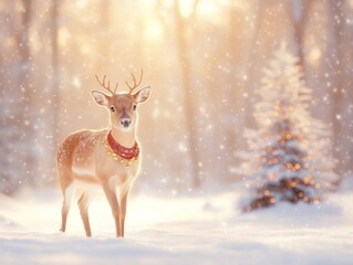 Reindeer in Winter Wonderland.