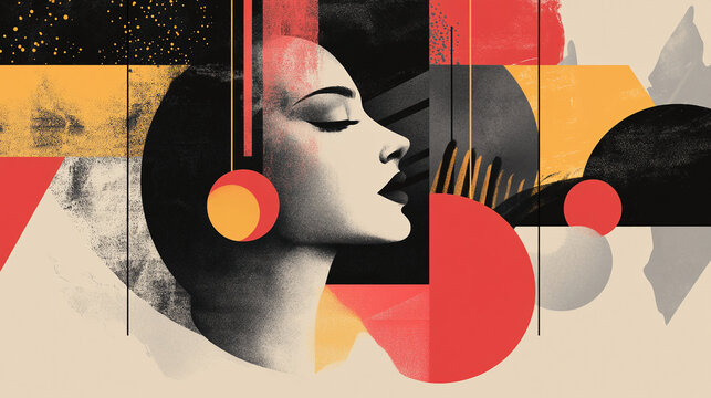 Illustration of a unique and modern graphic design concept with a creative artistic approach