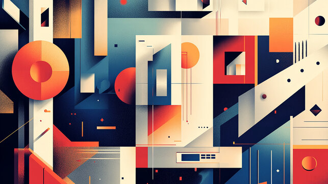 Illustration of a unique and modern graphic design concept with a creative artistic approach