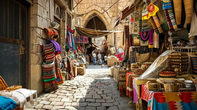 Vibrant Colors of a Middle Eastern Souk