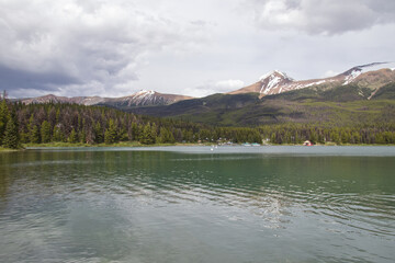 A Cloudy Summer Day at Maligne Lake