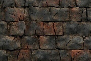 Fototapeta premium Ancient Stone Wall Texture: Cracked Blocks Seamlessly Repeat for Design