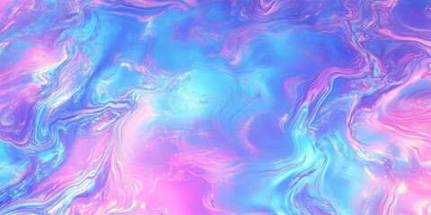 Fototapeta premium Vibrant Abstract Digital Swirling Marbled Texture in Blue Purple and Pink Fluid Shapes