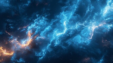 Fototapeta premium Abstract blue lightning background