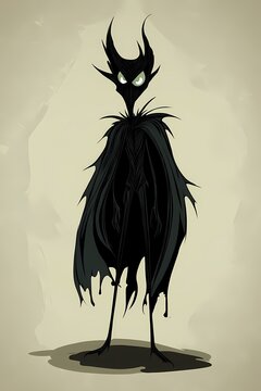 The Shadowy Figure: A Dark Fantasy Character Illustration