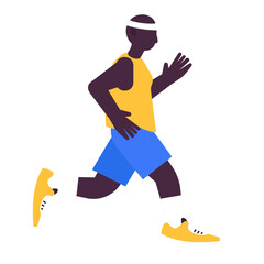 Running Man. Vector Illustration