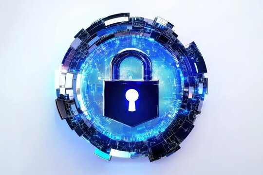 The futuristic design showcasing a secure digital environment.