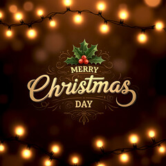 merry christmas greeting card